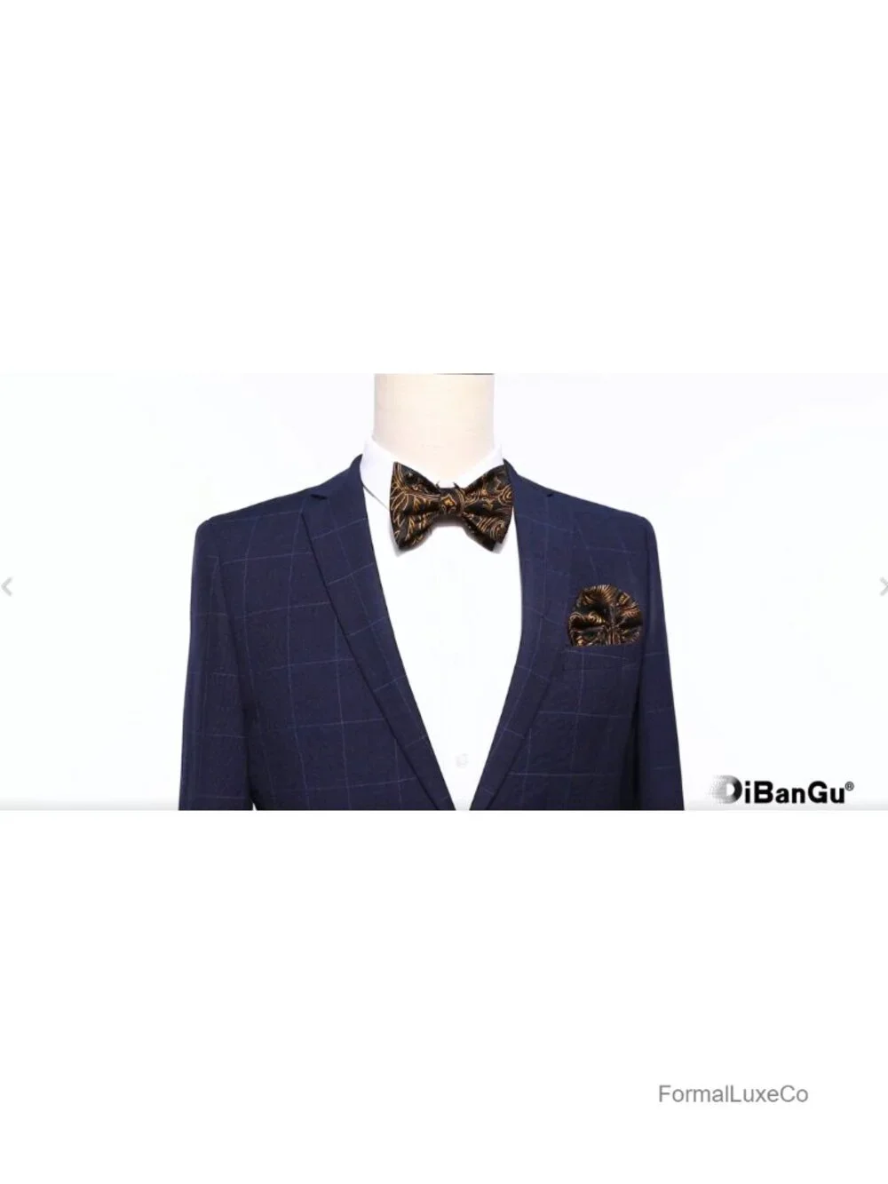 Men's Silk Bow Tie Set 4PCS Tuxedo Wedding Accessory